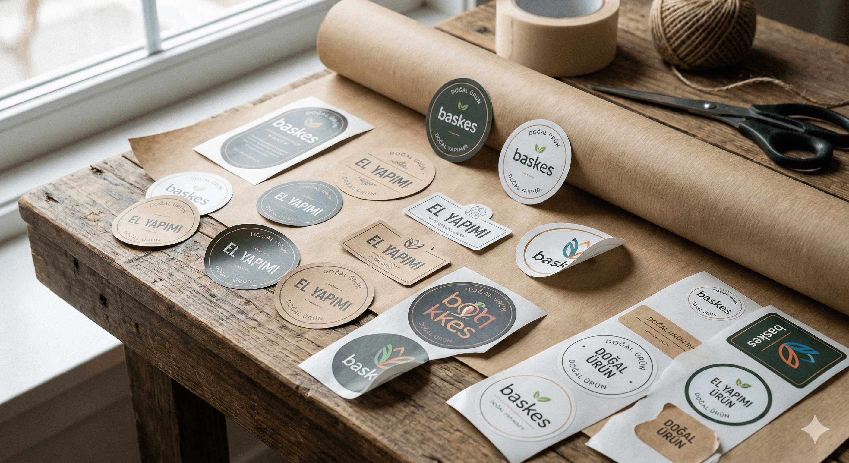 Baskes Etiket Sticker Baskı